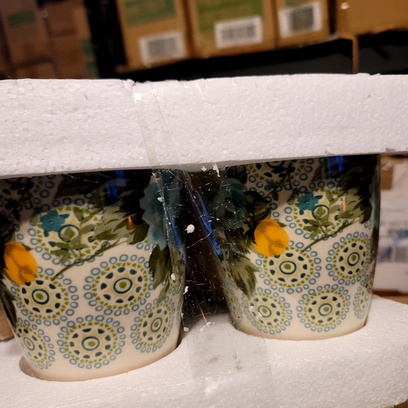 Pioneer Woman Rose Shadow Latte Mugs - Picture 7 of 7